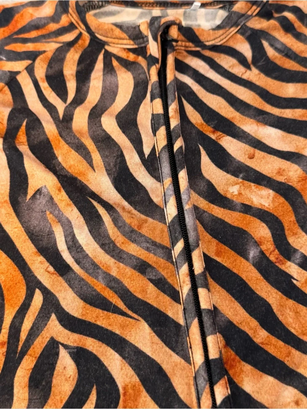 Snuggle Bum Tiger Pattern Bamboo Shortie Romper